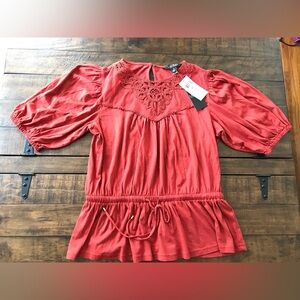 Ralph Lauren Black Label peplum top NWT size Med